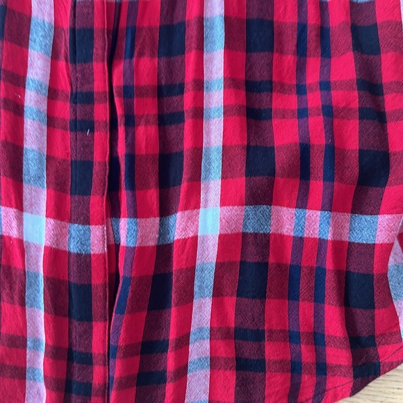 Woman’s Guess Red Plaid Dress shirt - Picture 3 of 8